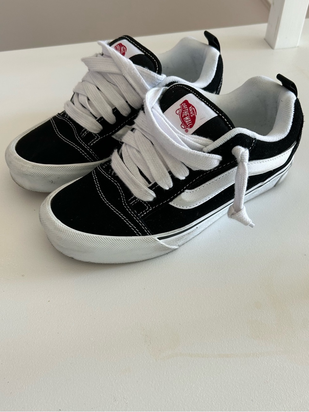 Vans Women’s Black & White Low-Top Skate Sneakers